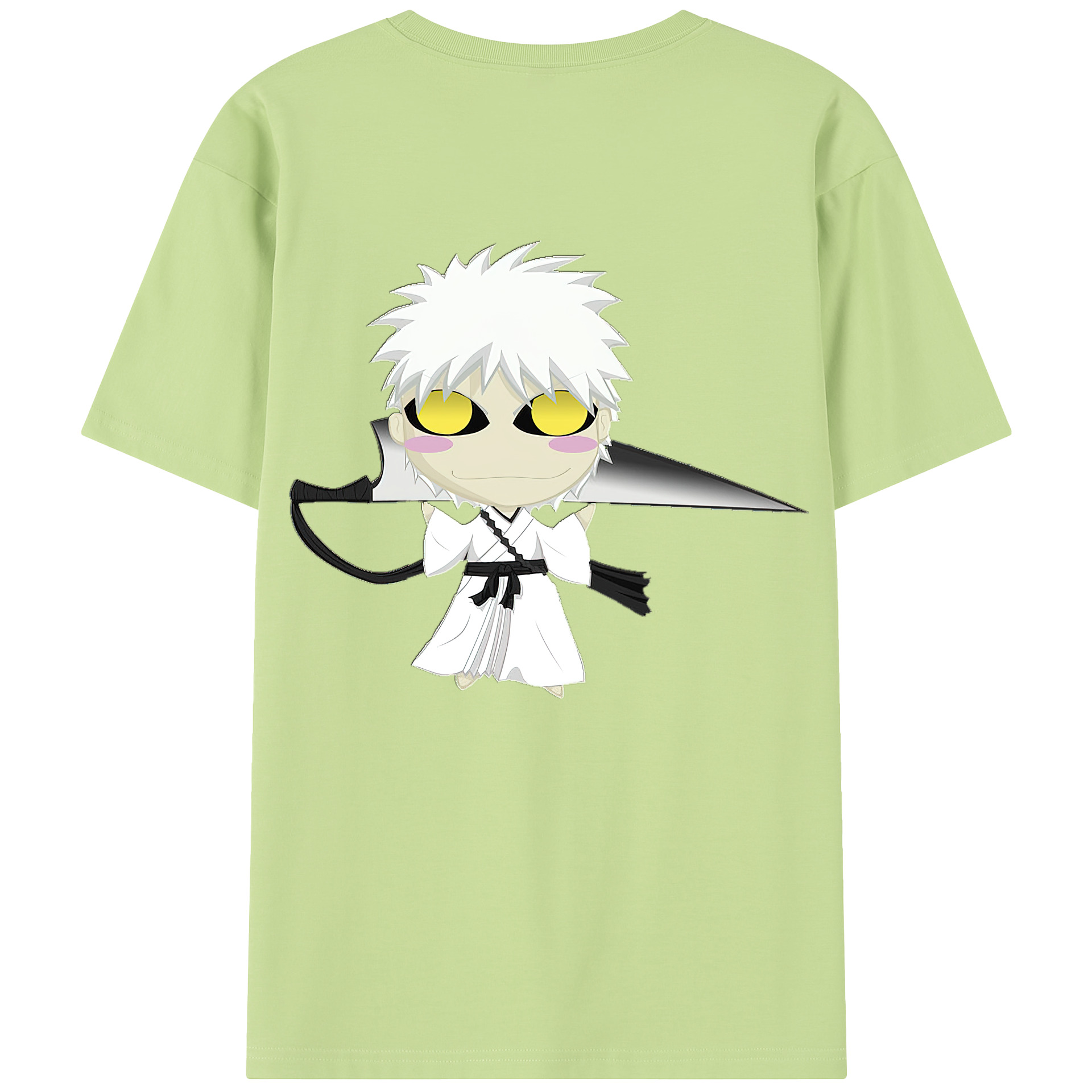 （画像用） ブリーチ 黒崎一護（くろさき いちご）BLEACH Kurosaki Ichigo 綿100％半袖Tシャツ（背面プリント）